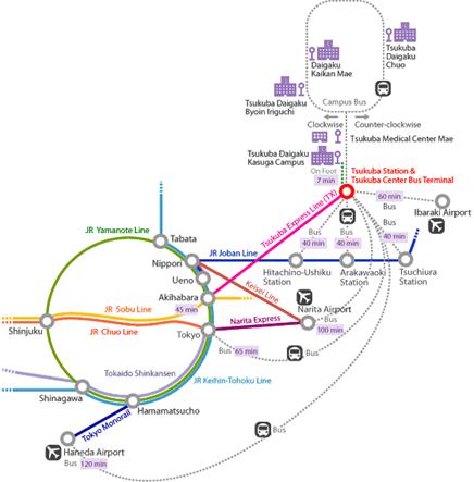 Route Map-Tsukuba Campus